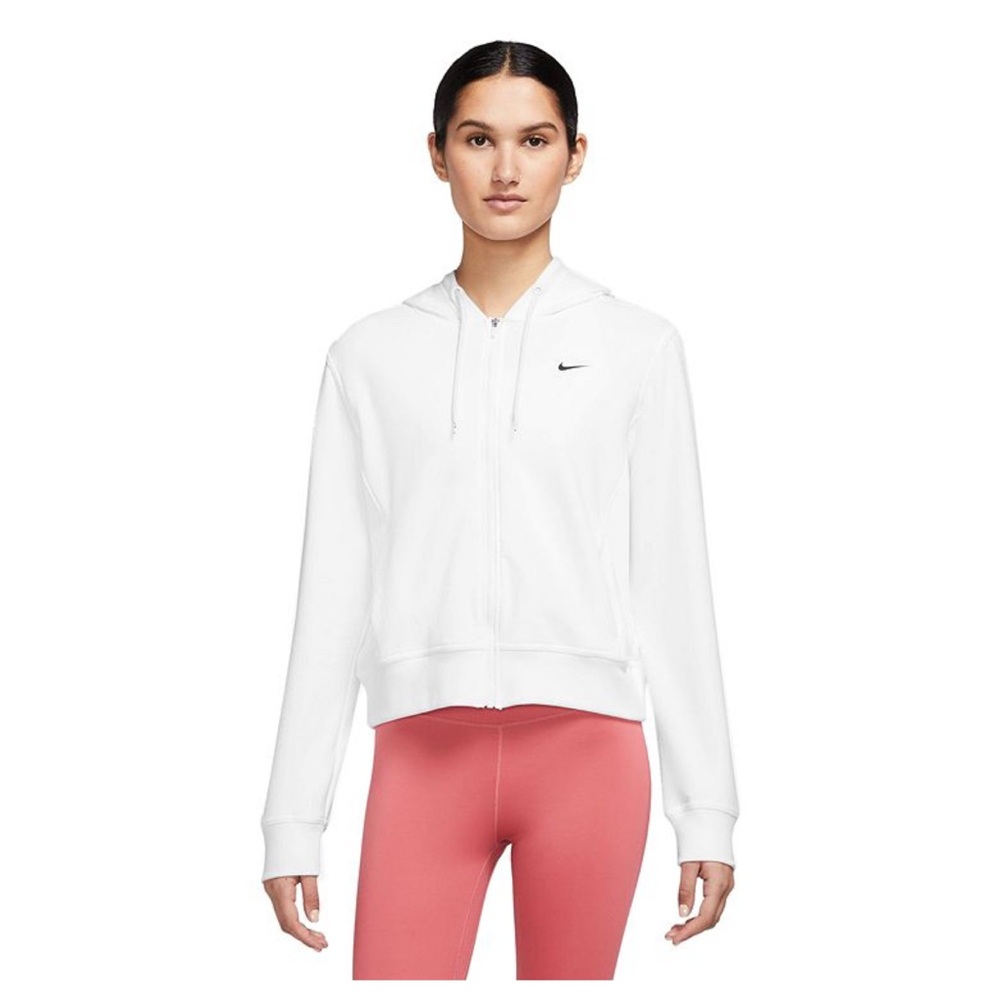 Nike Women's Classic White Full Zip-Up Hoodie, Size XL